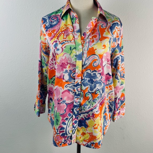 Ralph Lauren button down top - Picture 2 of 5